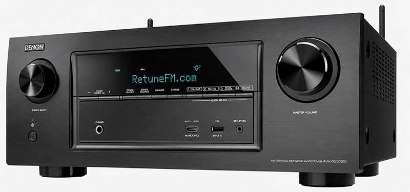 Denon Hi-Fi receiver playing internet radio via RetuneFM.com