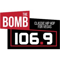 The Bomb 106.9 logo