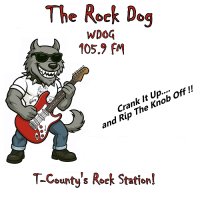 WDOG 105.9 "The Rock Dog" New Philadelphia, Ohio logo